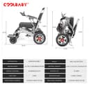 كرسي متحرك كهربائي لكبار السن وذوي الاحتياجات الخاصة قابل للطي كول بيبي COOLBABY DDLY01 Lightweight Folding Electric Wheelchair Intelligent Aluminum