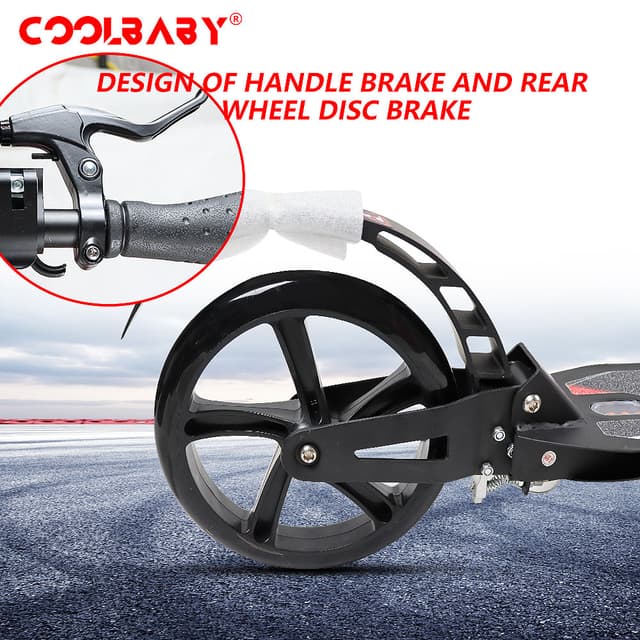 Cool Baby COOLBABY CS003 Folding Scooter For Adult Hight-Adjustable Scooter With Big Wheel (Hand Brake Device Or Foot Brake Device)