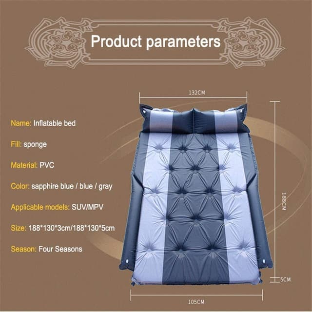 Cool Baby COOLBABY YYCQD Car Automatic Air Mattress - Portable Car Automatic Air Bed Fit for Travel Air Bed Air Mattress Camping Outdoor Mattress