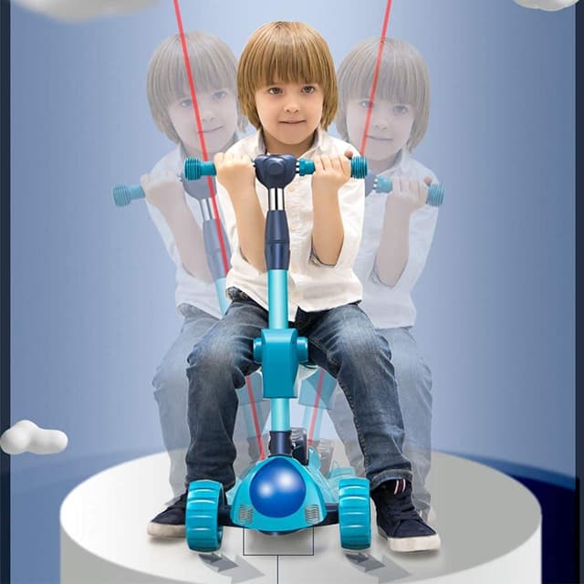 Cool Baby COOLBABY 603 Children's three-in-one scooter, with flashing light-emitting diode wheel, children's scooter, children's toys…