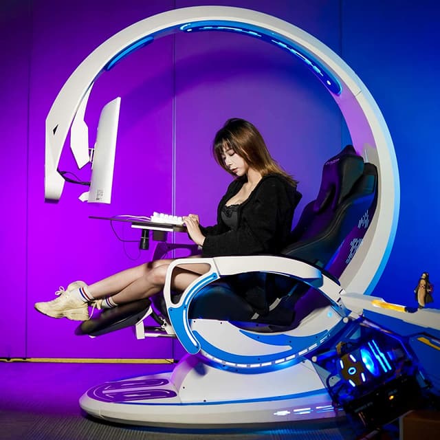 Cool Baby INGREM YXC3C Ergonomics Computer Game Seats, All-in-one Gaming Chair, Electronic Sports Space Capsules, Zero Gravity Office Chairs, Coded Pod