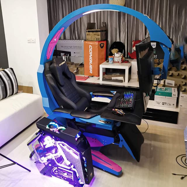 Cool Baby INGREM YXC1A Coding Cabin Computer Cockpit Fat House Happy Chair Home Gaming Chair Space Capsule Computer Chair Home Gaming Chair