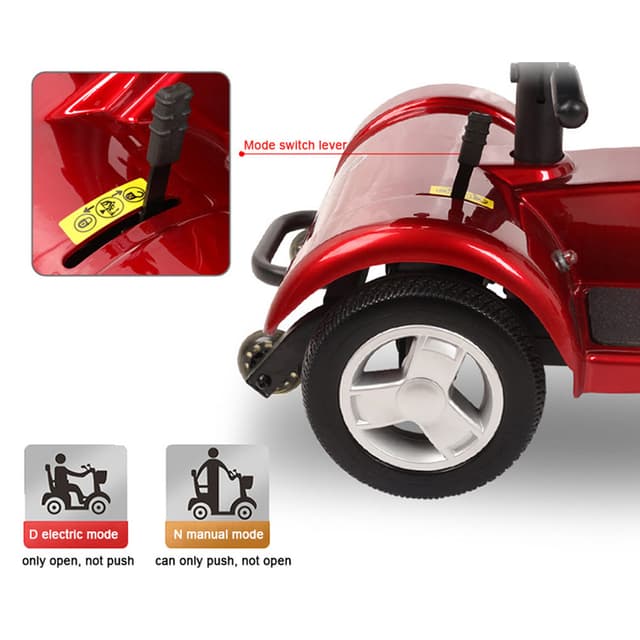 Cool Baby COOLBABY X-01 Golf Cart Electric Adult Mobility Scooter Trolley 4 Wheels Electric Folding Golf Scooter for Adults Seniors with Seat