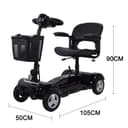 Cool Baby COOLBABY X-01 Golf Cart Electric Adult Mobility Scooter Trolley 4 Wheels Electric Folding Golf Scooter for Adults Seniors with Seat