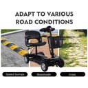 Cool Baby COOLBABY X-01 Golf Cart Electric Adult Mobility Scooter Trolley 4 Wheels Electric Folding Golf Scooter for Adults Seniors with Seat