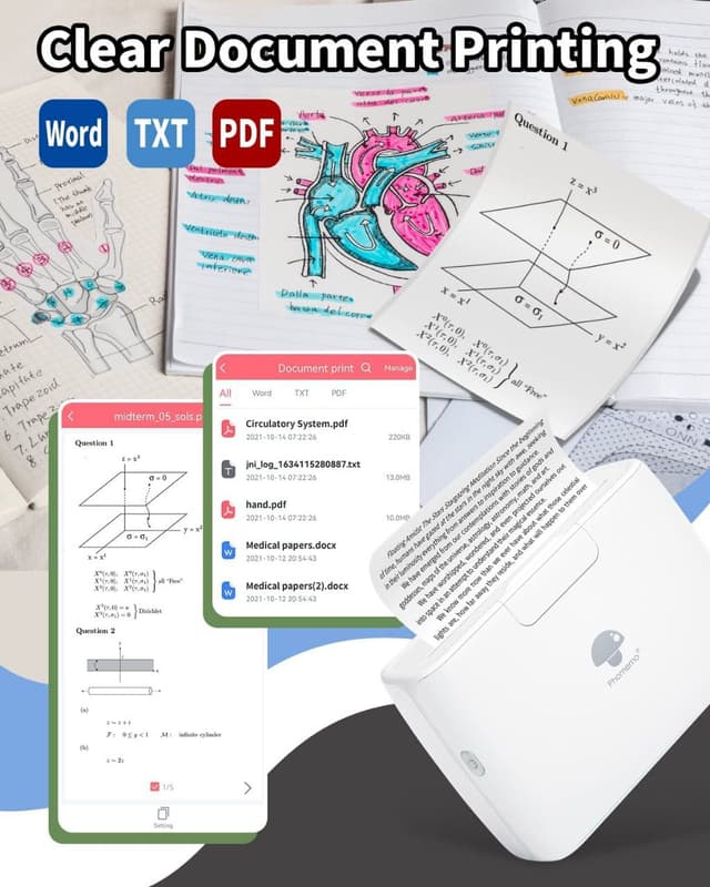 Phomemo M04S Bluetooth Portable-Wireless Thermal Printer