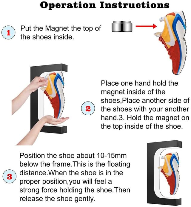 ستاند الأحذية المغناطيسي الطائر Levitating Shoe Display Floating Sneaker Stand