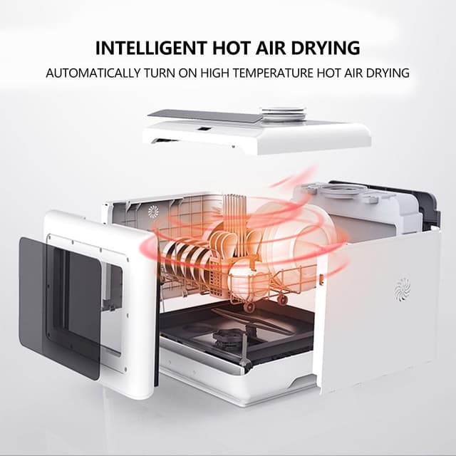 Cool Baby COOLBABY XWJ01 Portable Countertop Dishwasher Mini Automatic Small Household Dish Washer High Temperature Washing & Drying Cleaner