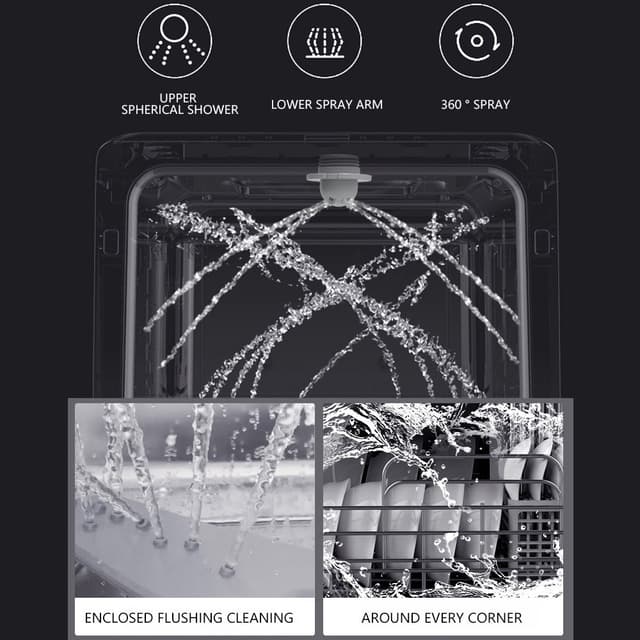 Cool Baby COOLBABY XWJ01 Portable Countertop Dishwasher Mini Automatic Small Household Dish Washer High Temperature Washing & Drying Cleaner