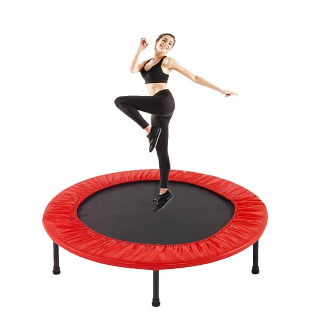 Cool Baby COOLBABY HP8962-RD 40 Inch Mini Exercise Trampoline for Adults or Kids - Indoor Fitness Rebounder Trampoline-Red
