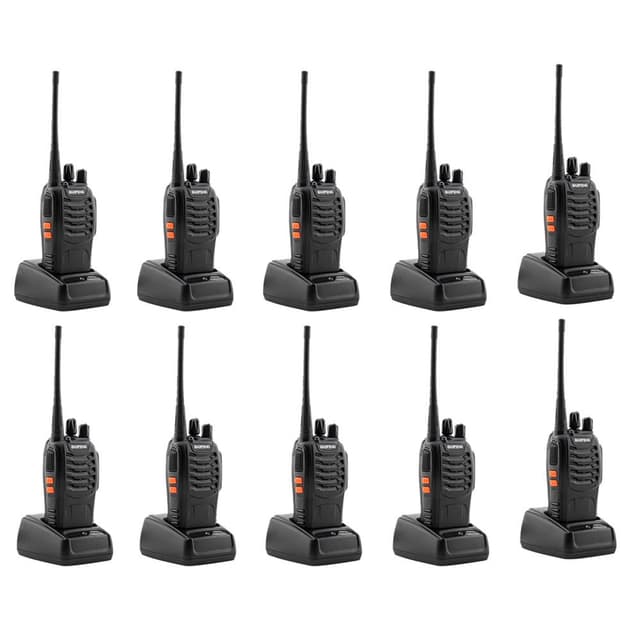 Baofeng 5W 10PCS BF-888S Walkie Talkies Handheld Two Way Radios Battery and Charger