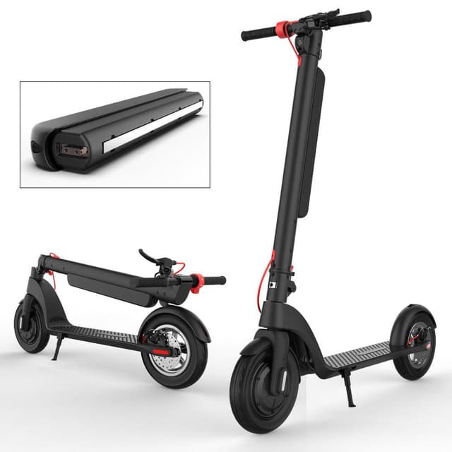 CRONY X8 Electric Kick Scooter, Replaceable dual battery capacity, Foldable10 inch
