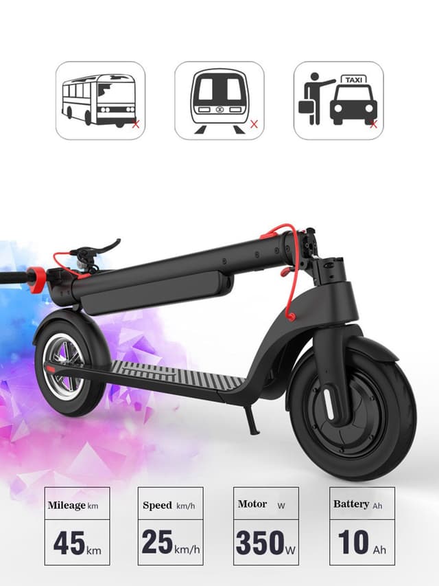 CRONY X8 Electric Kick Scooter, Replaceable dual battery capacity, Foldable10 inch