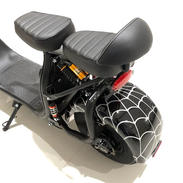 CRONY BIG HARLEY+LI-ion battery+BT+double seat(Black Spid) X3 Electric motorcycle | Black Spiderman