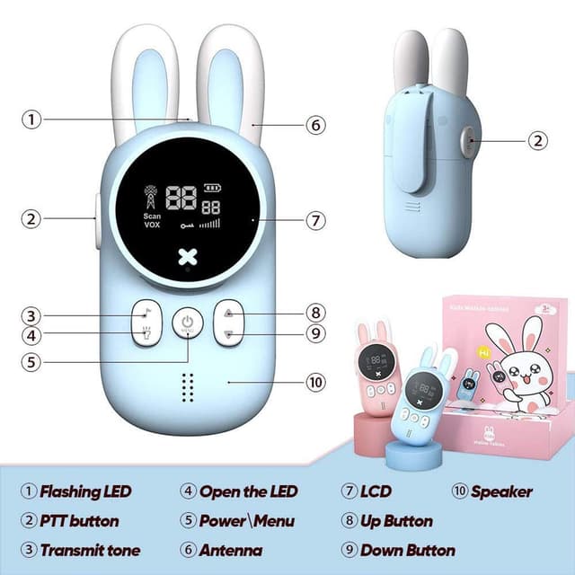 جهاز لاسلكي للاطفال ( 2 قطعة ) Crony - Rabbit Kids  walkie-talkie  for Kids