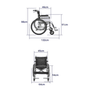 CRONY XT-T-007 Hand-pushed wheelchair With toilet Convenient four-brake wheelchair, multifunctional folding wheelchair