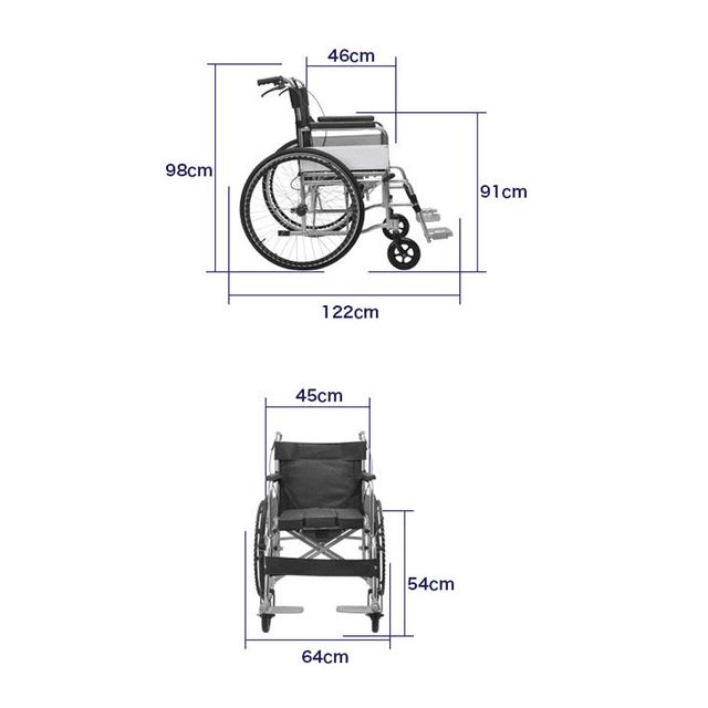 CRONY XT-T-007 Hand-pushed wheelchair With toilet Convenient four-brake wheelchair, multifunctional folding wheelchair