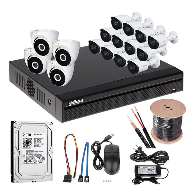 DAHUA CCTV Camera for Home 16 channel 5MP Kit T1A51P 1500TP (4TB HDD)