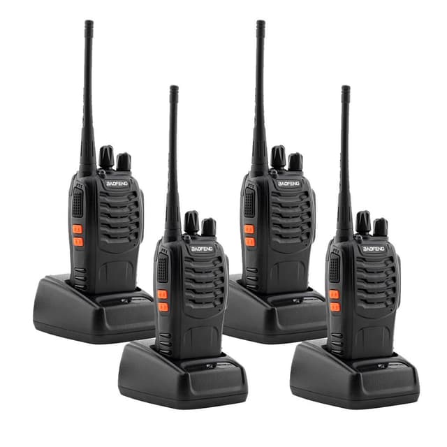 Baofeng 5W BF- 888s 4PCS Walkie Talkies Handheld Two Way Radios Battery and Charger