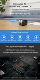 T9G2 Smart Mini 4G Nano SIM card IP Security Camera 1080P