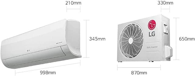 LG Split AC 24000 BTU Dual Inverter R410 Gas 2 ton capacity