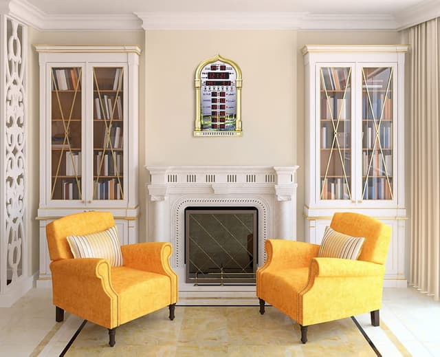 ساعة مواقيت الصلاة ( ساعة مسجد ) - ابيض CRONY 4008PRO AZAN Clock  AL-HARAMEEN Azan Clock,Led Prayer Clock