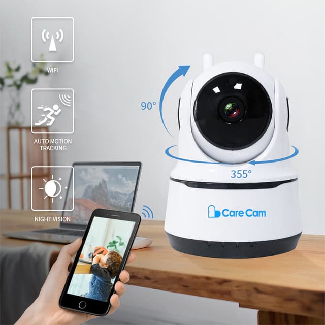 كاميرا المراقبة المنزلية الذكية 1080px أبيض WiFi Home Smart Camera - CRONY