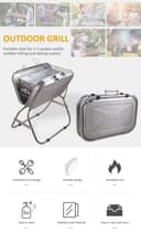 CRONY 8828 Portable grill Folding Stainless Steel Commercial Portable Outdoor Camping Charcoal Bbq Grill