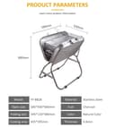 CRONY 8828 Portable grill Folding Stainless Steel Commercial Portable Outdoor Camping Charcoal Bbq Grill