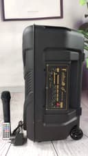 مكبرات صوت مع مايك محمول أسود كروني Crony Black Portable Microphone With Party Speaker