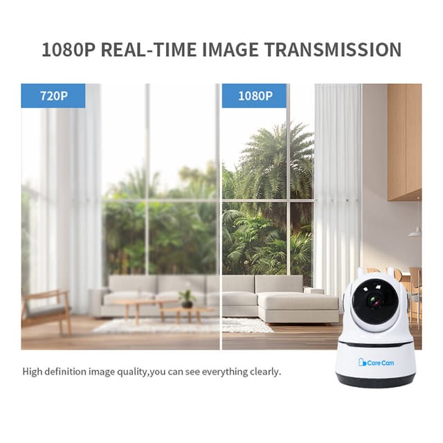كاميرا المراقبة المنزلية الذكية 1080px أبيض WiFi Home Smart Camera - CRONY