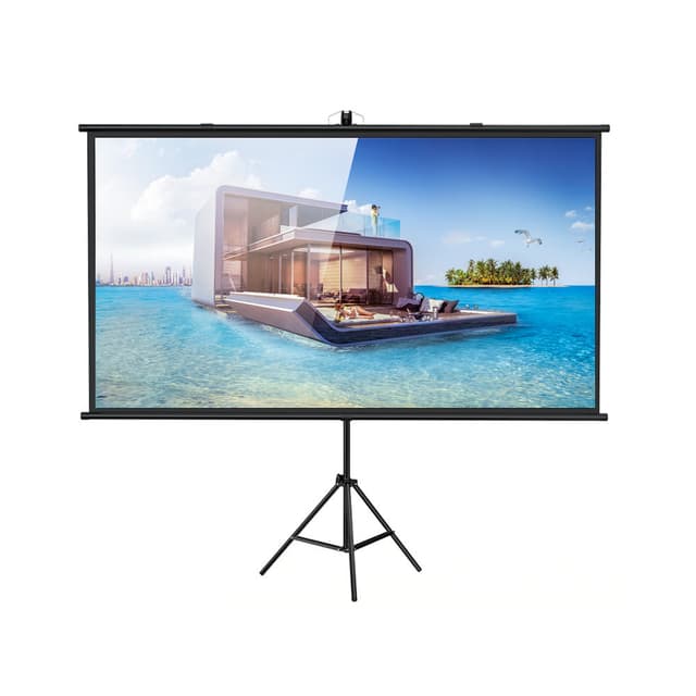 CRONY 72“projector screen with stand Portable Foldable Projection Movie Screen Fabric