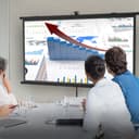 CRONY 72“projector screen with stand Portable Foldable Projection Movie Screen Fabric