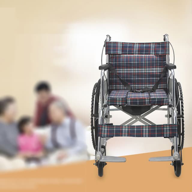 CRONY XT-T-007 Hand-pushed wheelchair With toilet Convenient four-brake wheelchair, multifunctional folding wheelchair