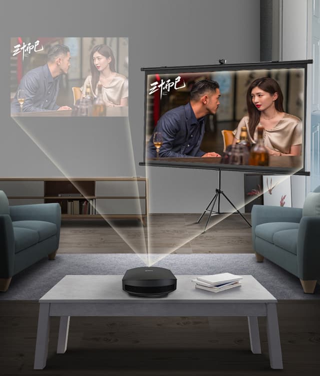 CRONY 72“projector screen with stand Portable Foldable Projection Movie Screen Fabric