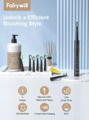 Fairywill E11 Sonic Electric Toothbrush with 8 Bursh Heads Travel Case