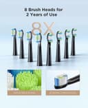 Fairywill E11 Sonic Electric Toothbrush with 8 Bursh Heads Travel Case