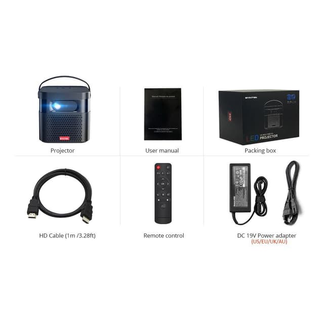 بروجكتر باينتك سنيمائي محمول Byintek Smart 3D DLP Projector UFO U70 Pro و بمقاس عرض 180 إنش