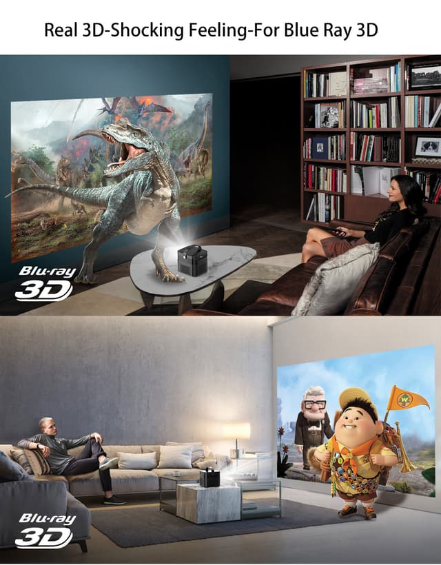 CRONY K5 upright Projector with BT speaker 3D Smart DLP Projector 800 ANSI Lumens 1080P Portable Outdoor DLP 4k Projector