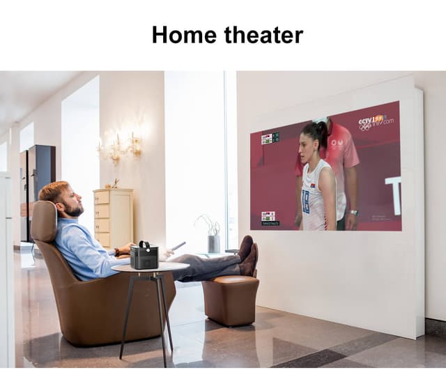 CRONY K5 upright Projector with BT speaker 3D Smart DLP Projector 800 ANSI Lumens 1080P Portable Outdoor DLP 4k Projector