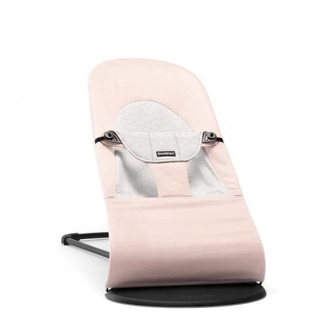 جلاسة اطفال زهر ورمادي بيبي بيورن BabyBjorn Gray And Pink Bouncer Balance Soft