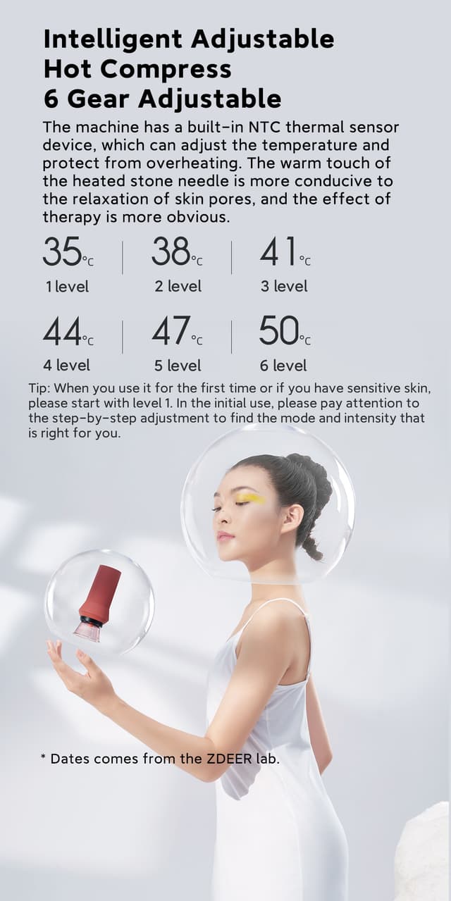 جهاز الحجامة الذكي والتدليك الكهربائي (الجواشا) Zdeer Intelligent Cupping Scraping Massager