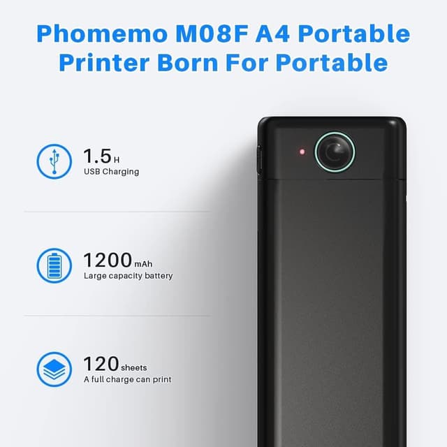 Phomemo M08F Thermal Printer A4 Inkless