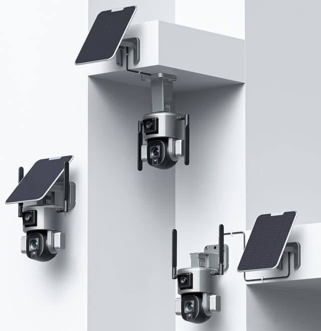 كاميرا المراقبة الخارجية بالطاقة الشمسية بعدستين Dual Linkage 4G Solar PTZ Smart Camera