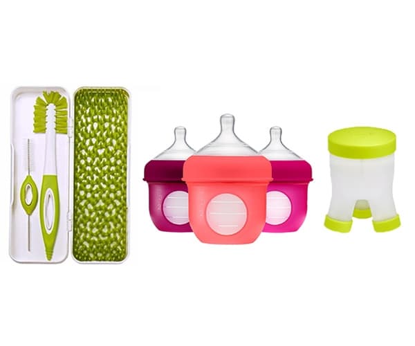 Tomy Boon Boon - Nursh Baby Bottle Set 4oz - Pink