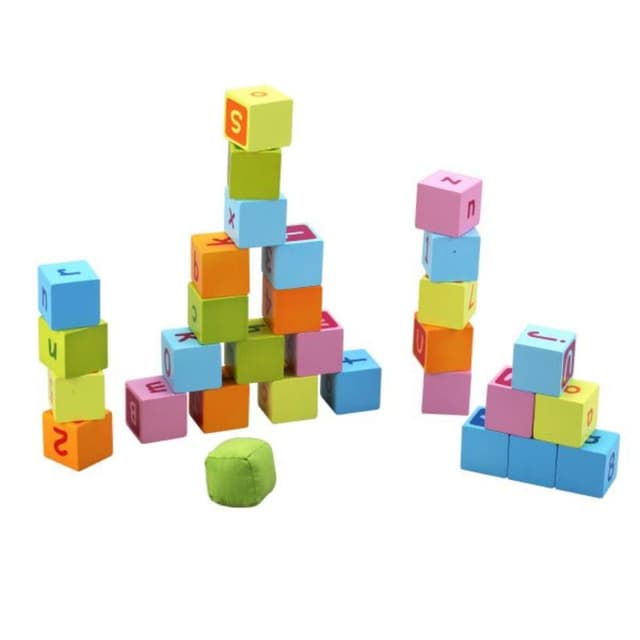 مشاية اطفال مع مكعبات كلاسيك وورلد خشب classic world baby walker with blocks