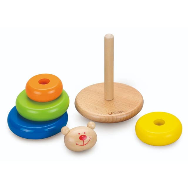 لعبة ترتيب الحلقات للاطفال كلاسيك وورلد اربع حلقات Classic World - Bear Tower