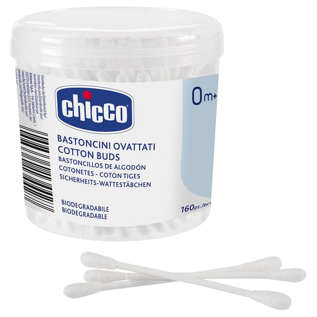 اعواد قطن لتنظيف الأذن للأطفال 160 قطعة شيكو Chicco Cotton Buds 160pcs