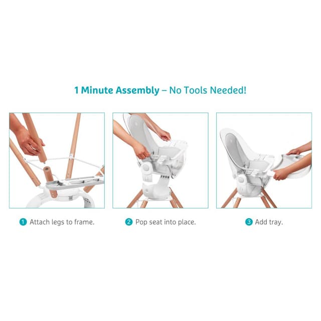 كرسي طعام اطفال قابل للدوران 360 درجة منشكين Munchkin Cloud High Chair