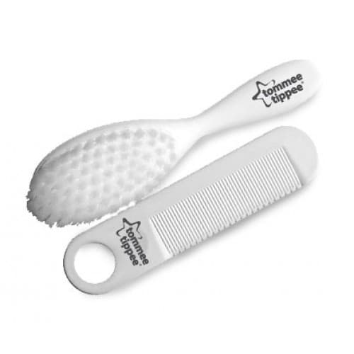 Tommee Tippee Essentials Baby Brush and Comb - White